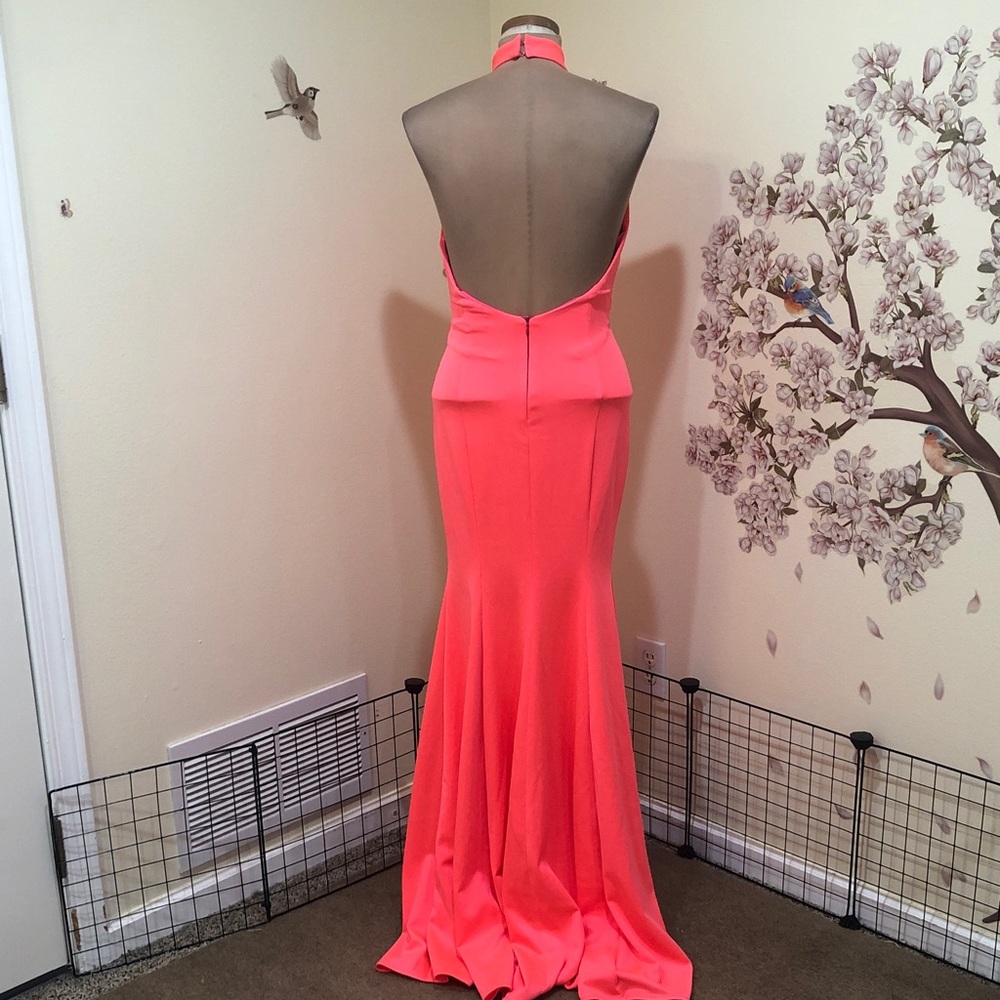 Mia Paluzzi Formal Maxi Dress Size 2 Neon Pink - Picture 4 of 11